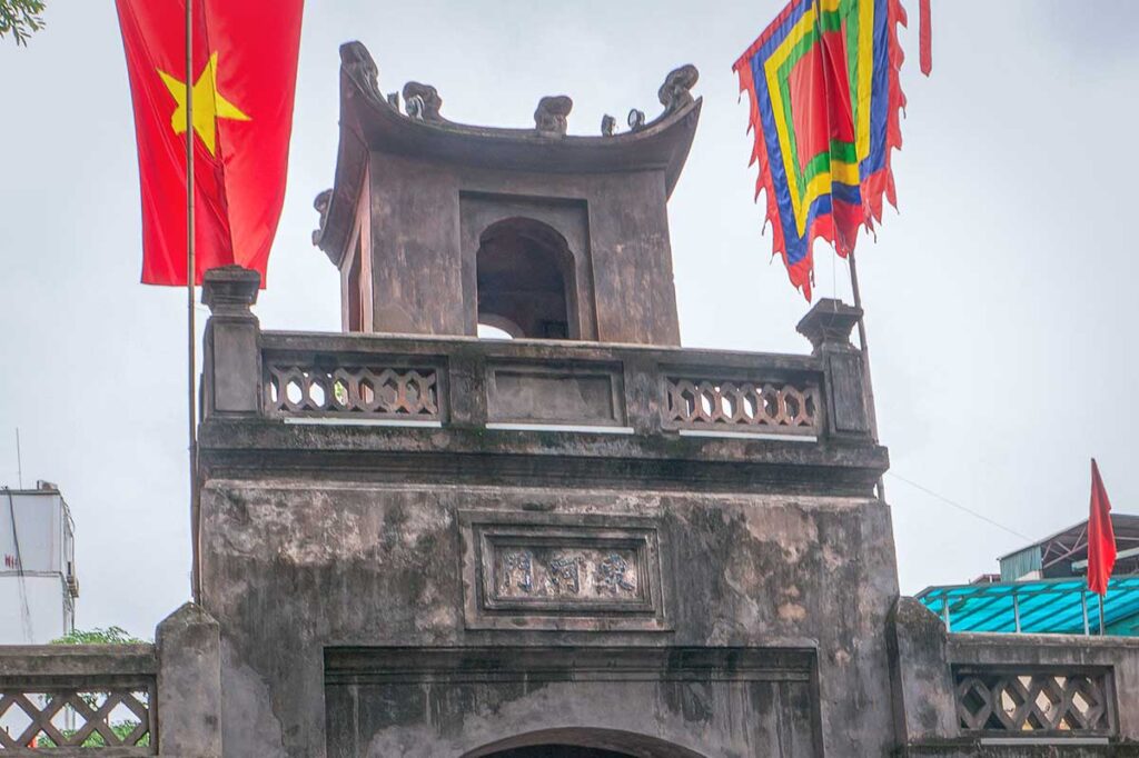 The upper pavilion of Hanoi Old City Gate