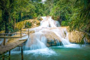 Hieu Waterfall in Pu Luong, a nice natural pool and jungle setting