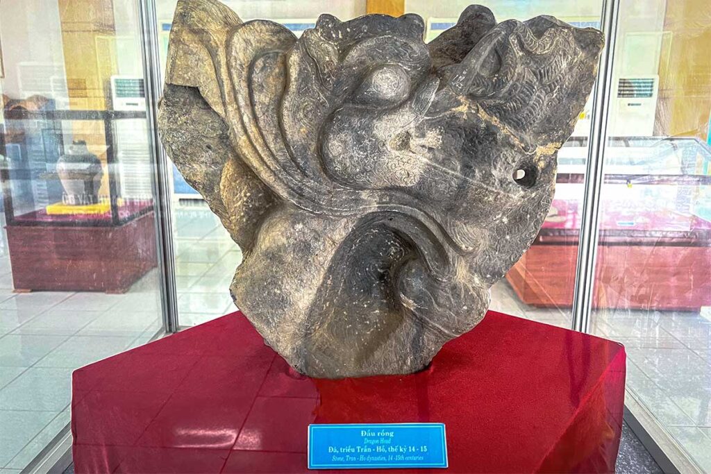 Sculpture found at the Ho Citadel and displayed in the onside museum