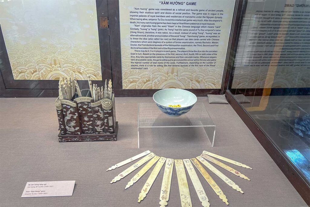 Xam Huong game displayed at Hue Museum of Royal Antiquities 