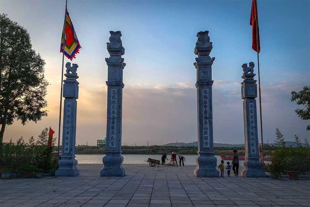 View from Kinh Duong Vuong Tomb over the river