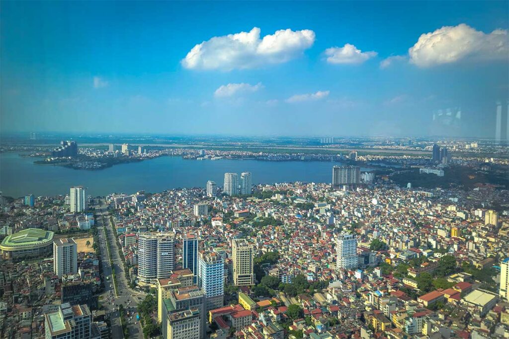 Views over Hanoi seen from Lotte Observation Deck