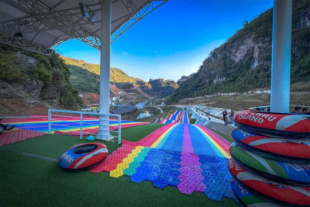 The rainbow slide in Moc Chau