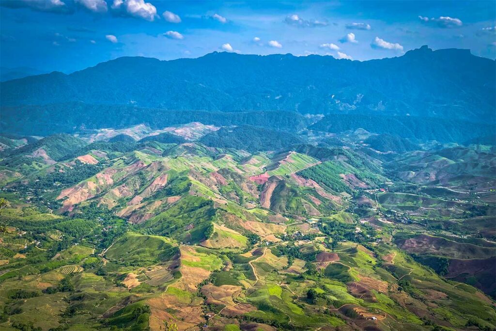 View from Pa Phach Peak on a clear day
