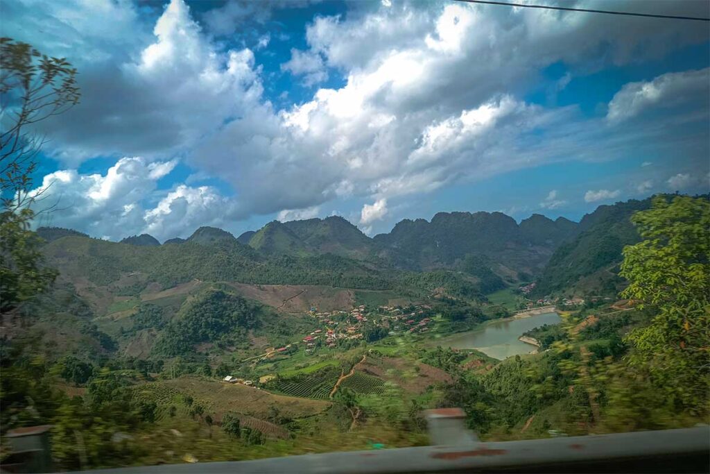 Views seen while driving over Pha Din Pass with mountains and jungles
