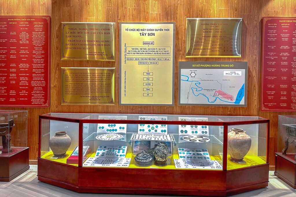 Interior decoration and antiques inside Quang Trung Museum, Tay Son, Binh Dinh