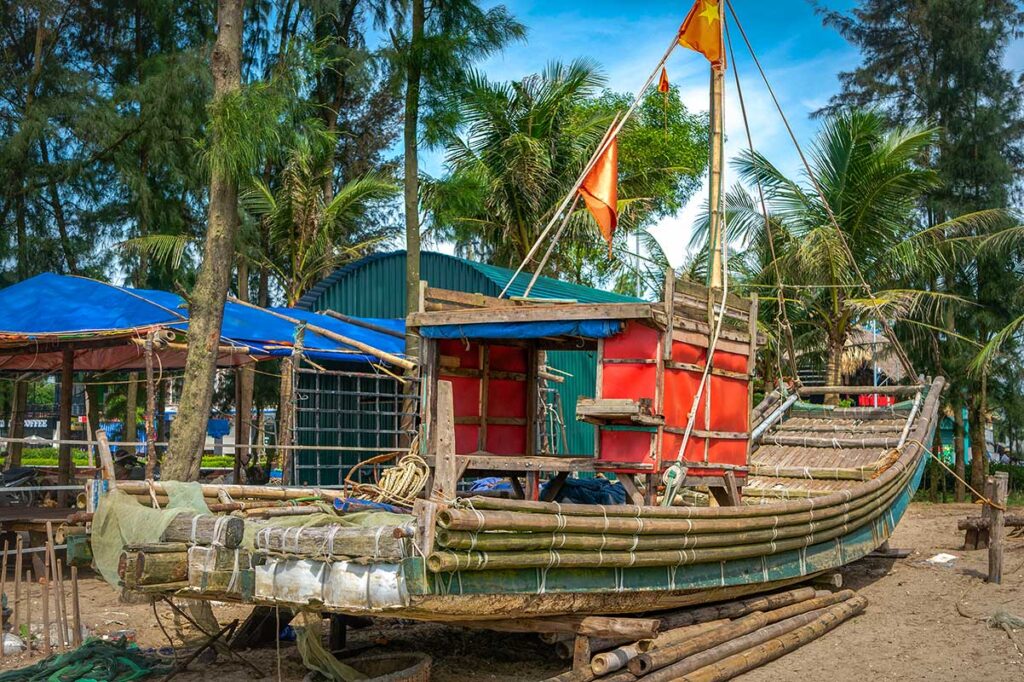 A fishing boat at Sam Son Beach