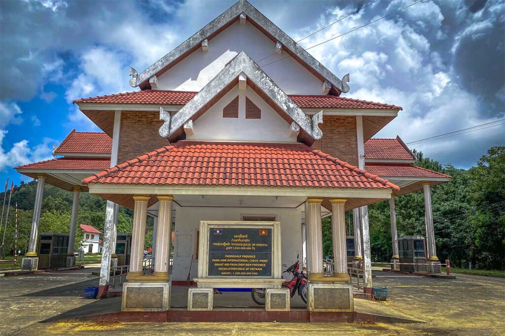 The building of Sop Hun Border Checkpoint in Laos