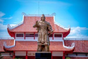 Closeup of the Quang Trung statue at Quang Trung Museum in Binh Dinh