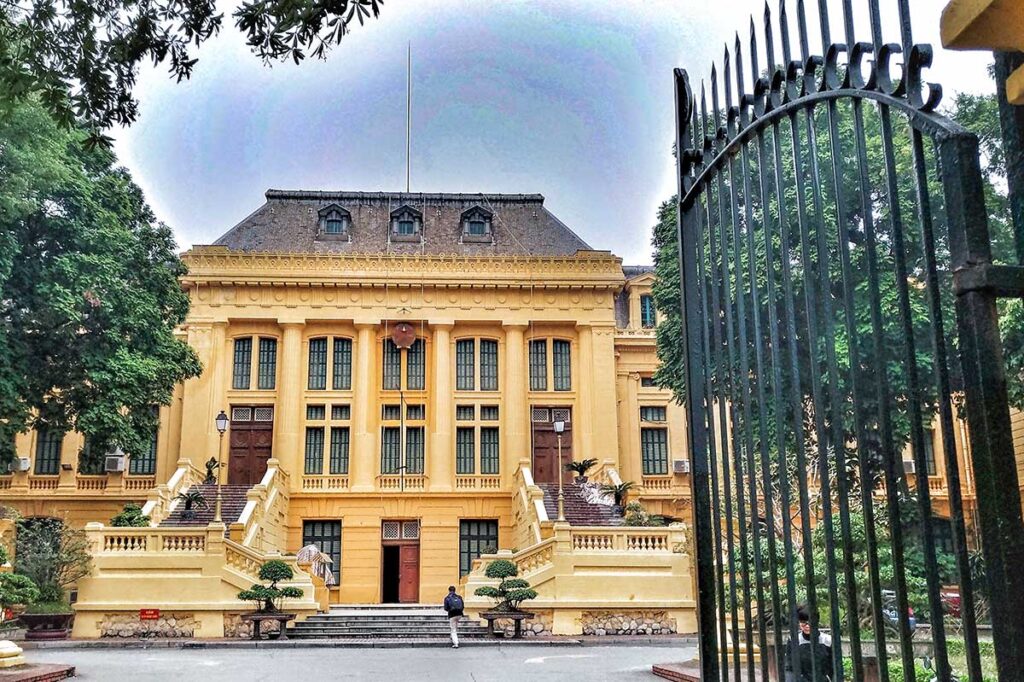 Open Gate at The Supreme People’s Court Of Vietnam in Hanoi on Ly Thuong Kiet Street