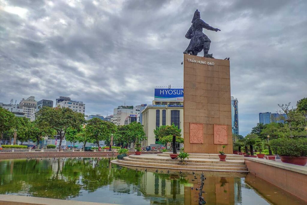 Tran Hung Dao Statue and square in Ho Chi Minh City