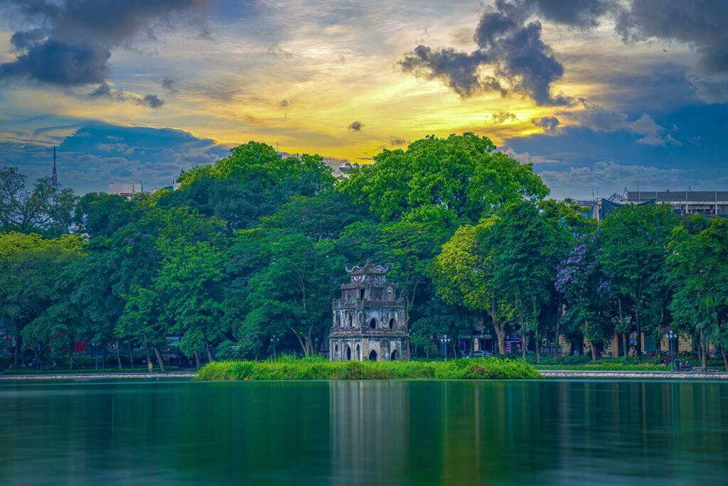 Turtle Tower at Hoan Kiem Lake