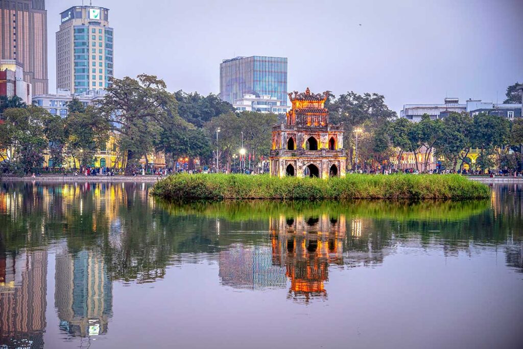 Turtle Tower at Hoan Kiem Lake
