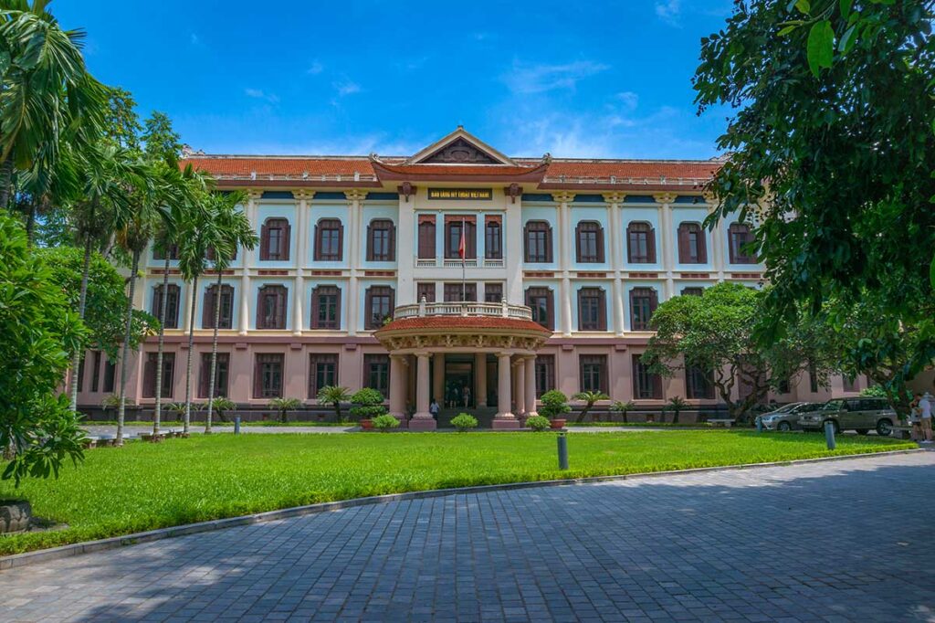 Outside view of Vietnam Fine Art Museum in Hanoi 