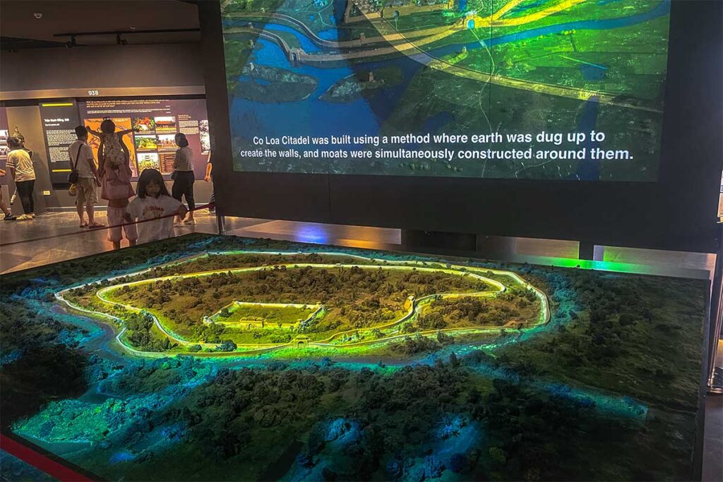 Interactive displays inside Vietnam Military History Museum in Hanoi