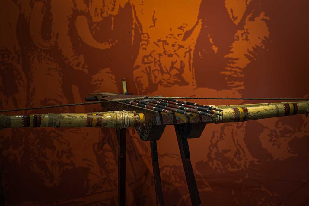 Crossbow displayed inside the Hanoi Military History Museum