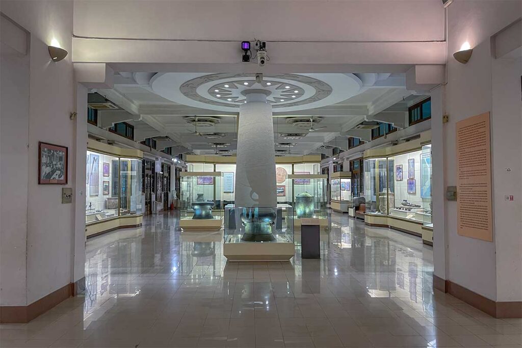 A whole inside the Vietnam National Museum of History 