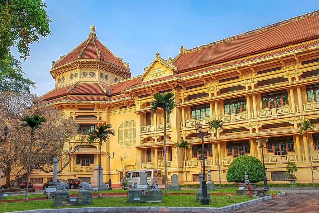 Outside View Of The Vietnam National Museum Of History In Hanoi Capital.