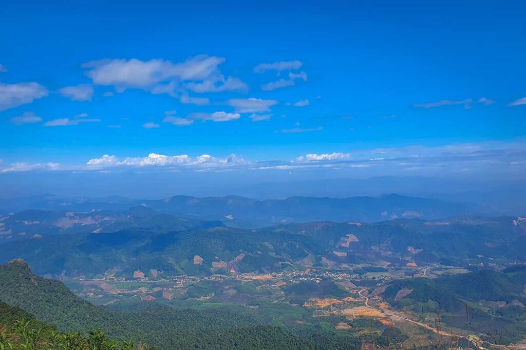 Beautiful view from a viewpoint on Yen Tu Mountain