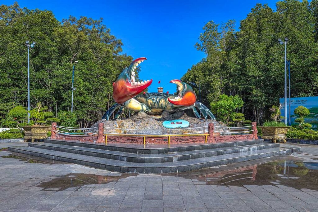 The Ca Mau Crab Sculpture at Cape Ca Mau
