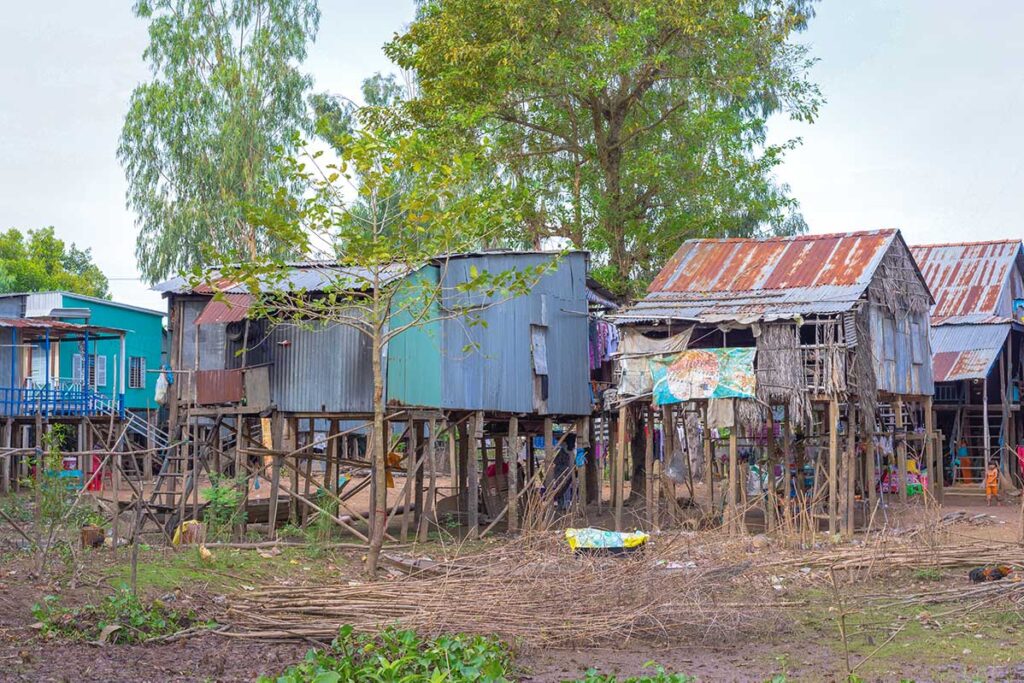 Stilt houses of Chau Giang Cham Village near Chau Doc