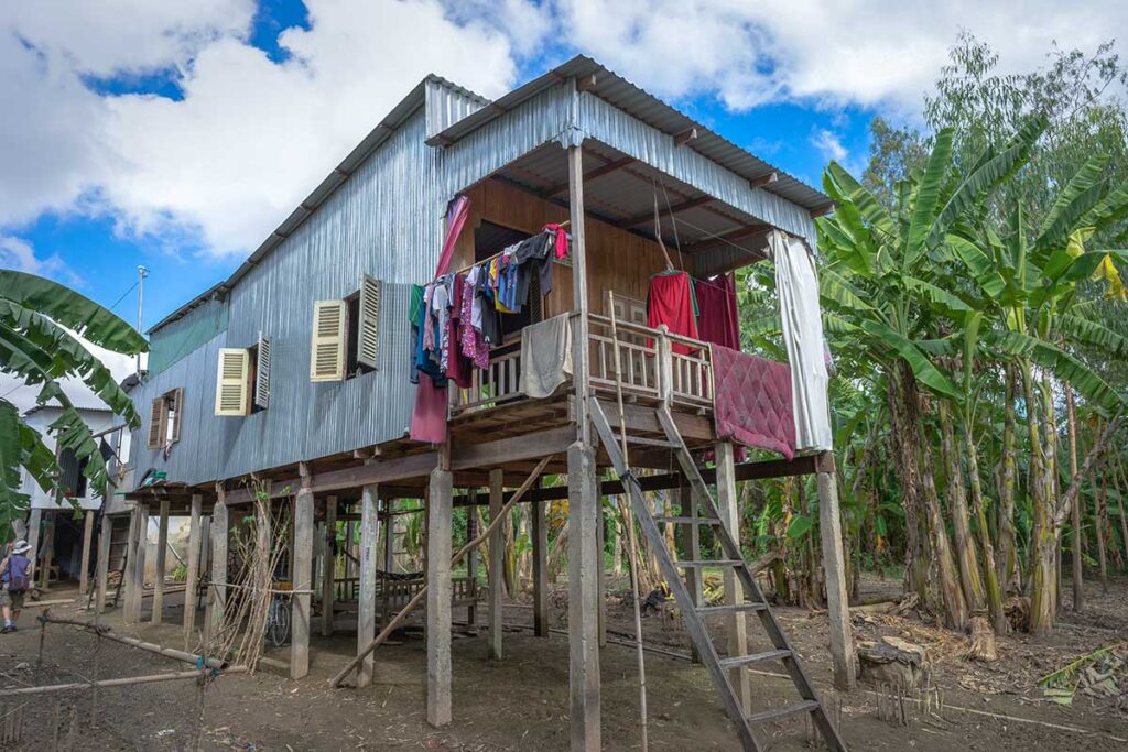 A stilt house in Chau Giang Cham Village