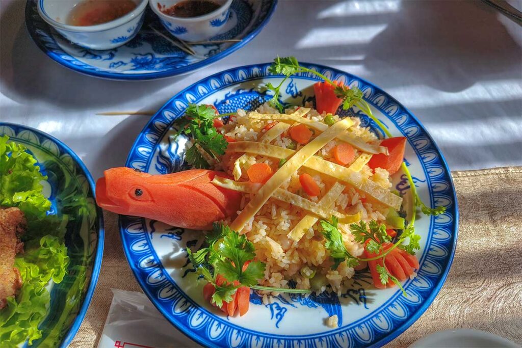 Hue royal food - A Vietnamese dish made out of rice in the shape of a turtle