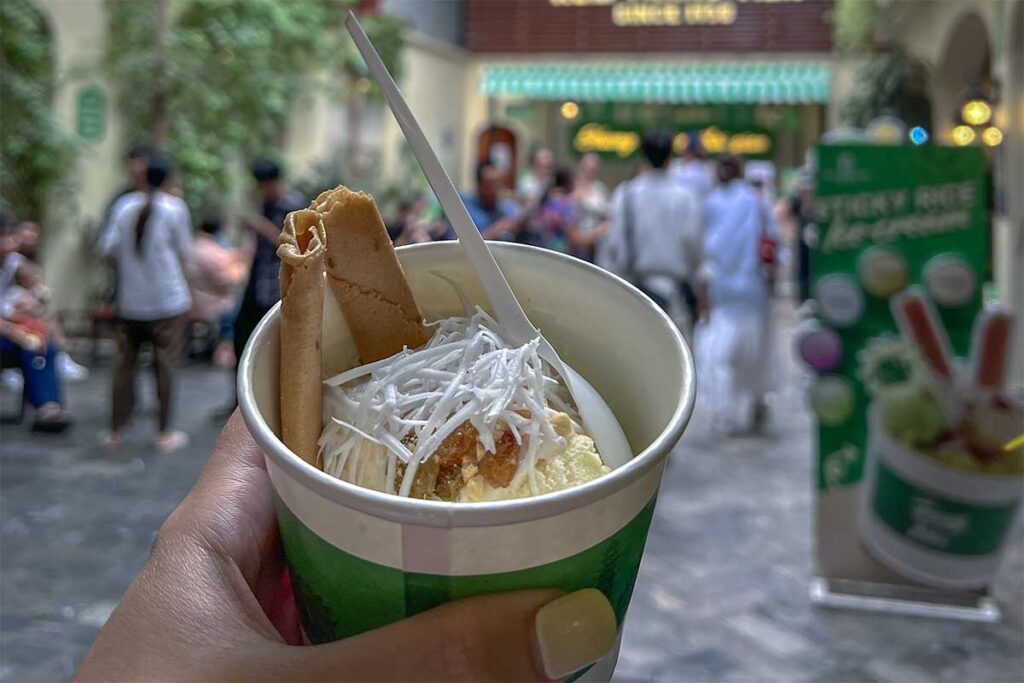 Ice cream in a cup of Trang Tien Ice Cream