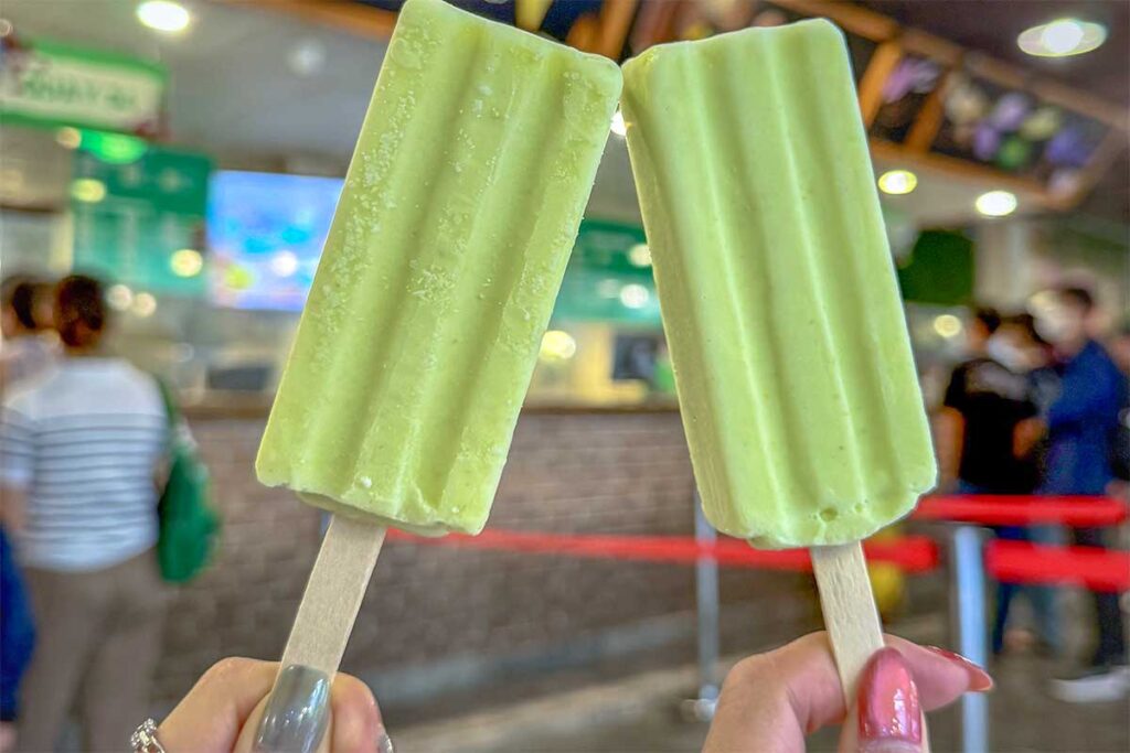 Ice creams on popsicles of Trang Tien Ice Cream shop in Hanoi 