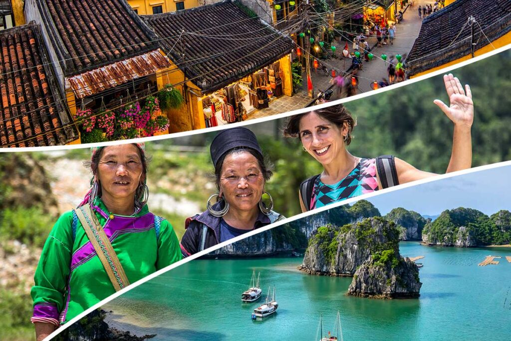 Traditional markets in northern Vietnam, scenic limestone bays, and ancient streets of Hoi An – highlights featured in our 7-day Vietnam tour through culture, nature, and local life.