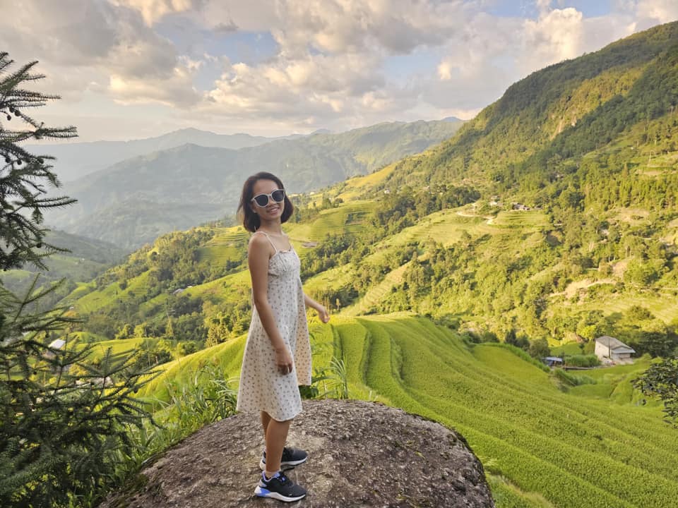 Duong (Ni) from Local Vietnam in Hoang Su Phi (Ha Giang) overlooking the terraced rice fields