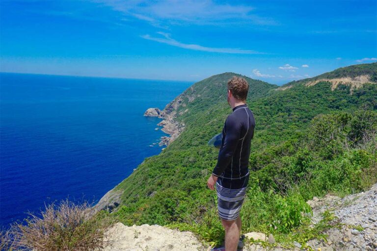 Marnick Schoonderwoerd exploring Cham Island near Hoi An – researching Vietnam’s coastal destinations and local fishing communities for Local Vietnam travel guides.