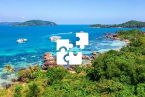 Private Phu Quoc tour with a custom itinerary, exploring island viewpoints, clear blue waters, and quiet tropical coastlines.