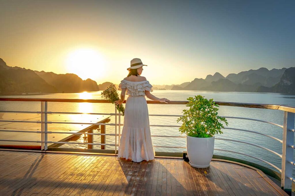 Vietnam slow travel holidays including scenic cruises in calm bays, highlighting leisurely travel and immersive experiences as part of a complete Vietnam trip