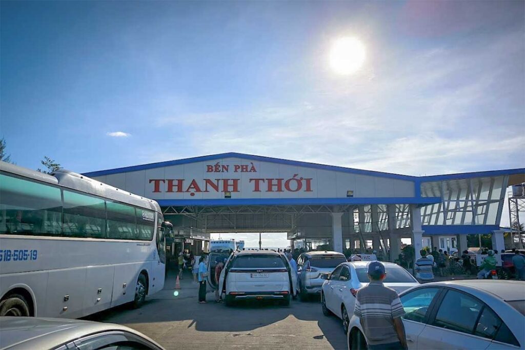 Thanh Thoi car ferry terminal at Bai Vong Port Phu Quoc used for vehicles passengers and mainland ferry routes