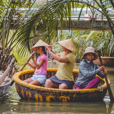 basket boat tour in Hoi An