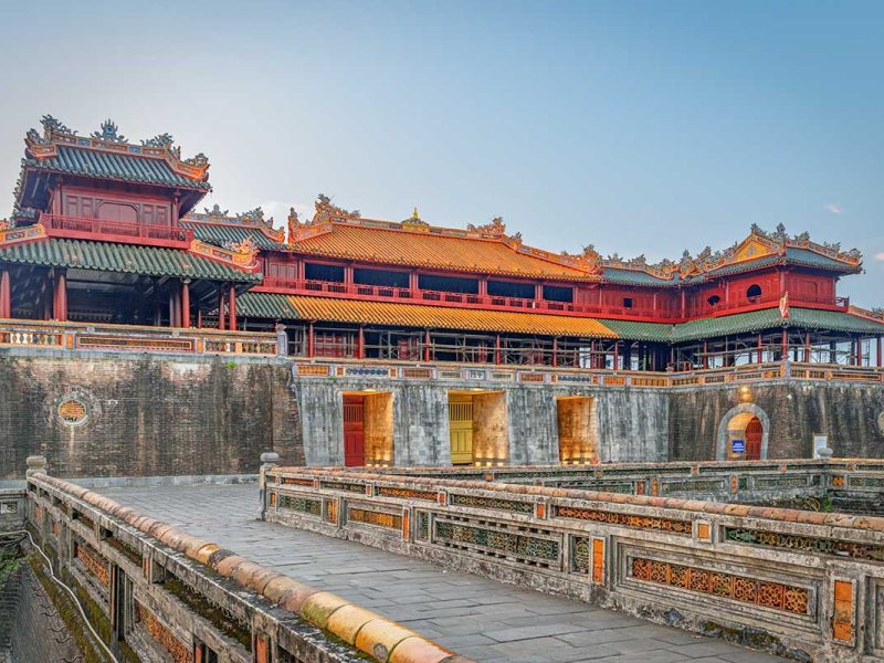 The Ngo Mon Gate at Hue Imperial City, a key historical site often included in cultural Central Vietnam tours.