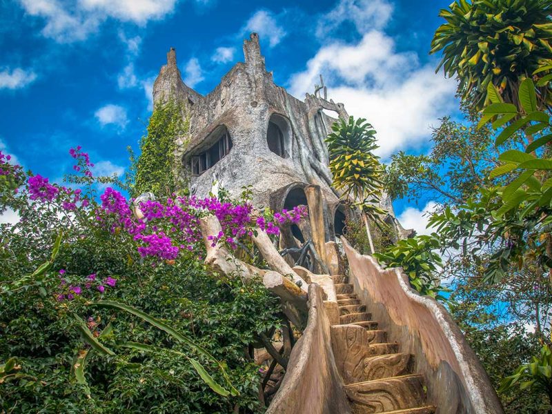 crazy house dalat stairs 1 Organic stairway leading through Crazy House Dalat with sculpted concrete forms and fantasy architecture