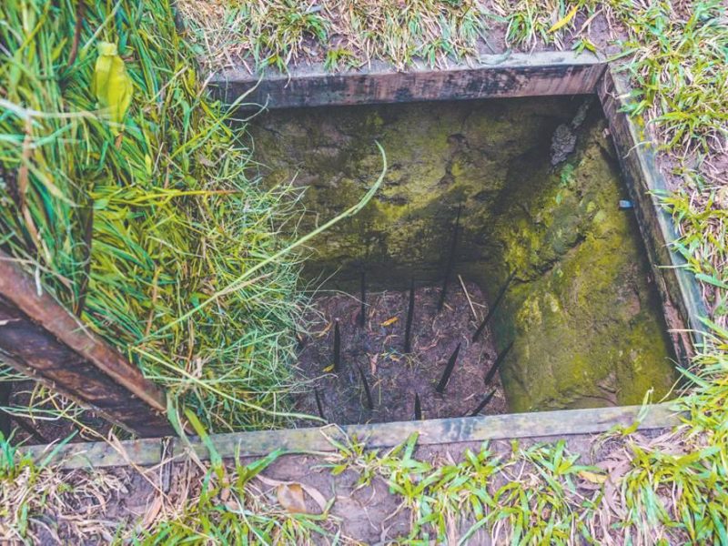 trap at the Cu Chi Tunnels
