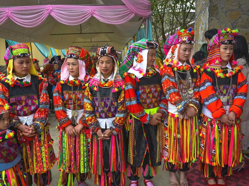 A group of ethnic Lo Lo woman in Ha Giang