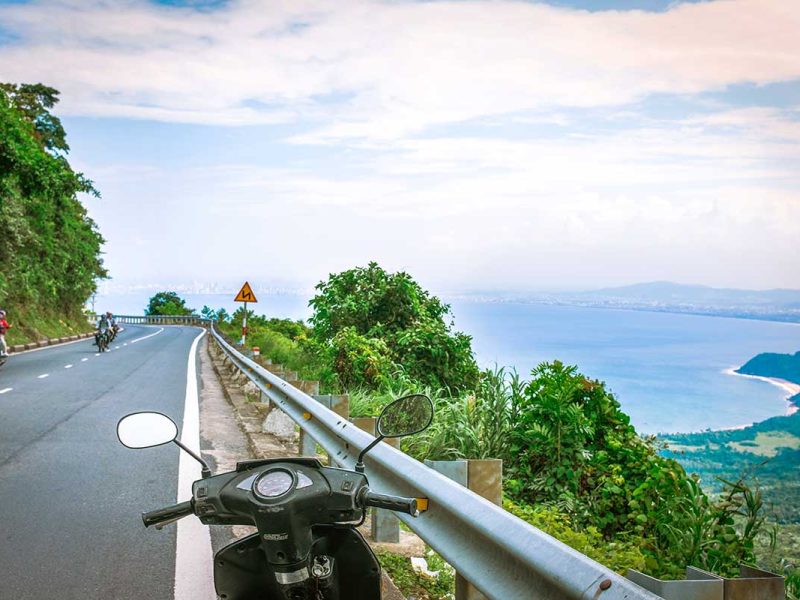Scooter (motorbike) on the Hai Van Pass