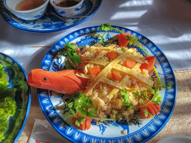 Hue royal food - A Vietnamese dish made out of rice in the shape of a turtle