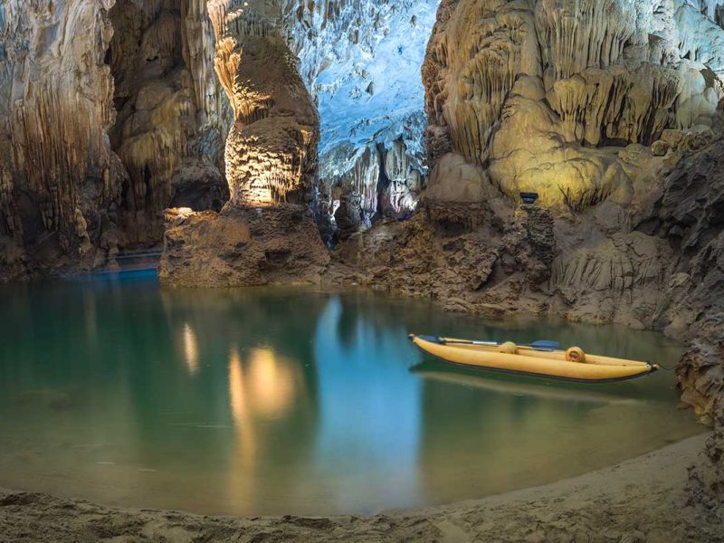 kayaking phong nha cave 1 Kayaking on a underground river inside Phong Nha Cave - Part of Phong Nha National Park - Vietnam