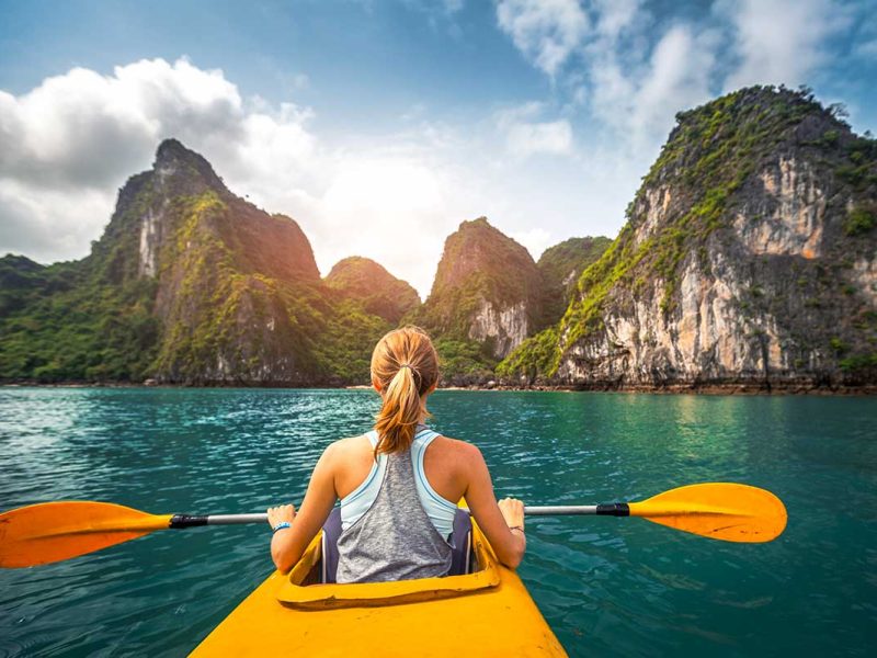 kayaking vietnam halong bay 1 Kayaking in Vietnam - Halong Bay