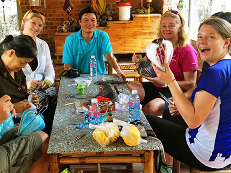 lantern making workshop in Hoi An