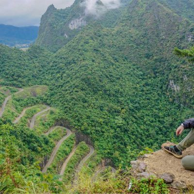 Viewpoint of Me Pja pass in Cao Bang