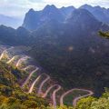 The view from Me Pja Pass Viewpoint - Seeing the 14 sharp turns of the pass carved into the mountain