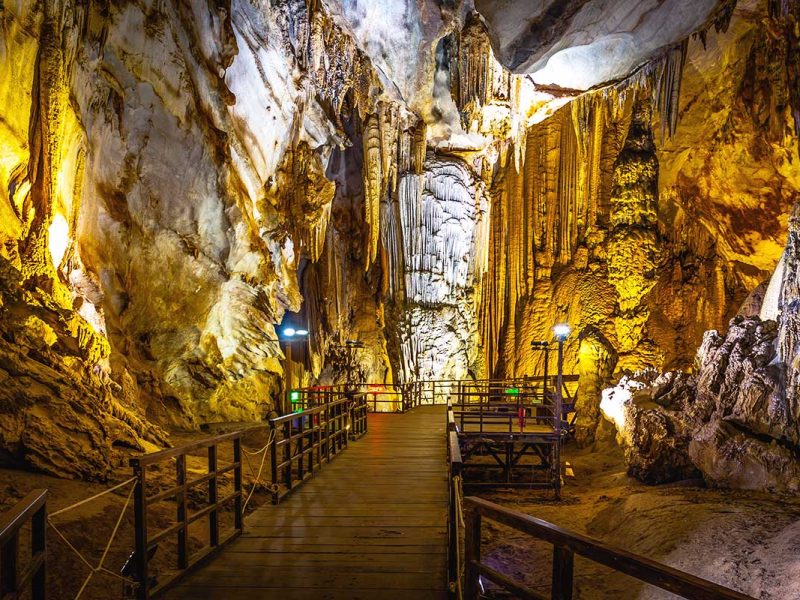 Huge grotto chamber inside Paradise Cave - One of the best caves in Phong Nha National Park