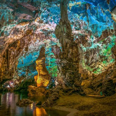 Stunning rock formations inside Phong Nha Cave