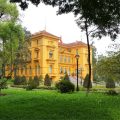 The yellow facades of Presidential palace in Hanoi